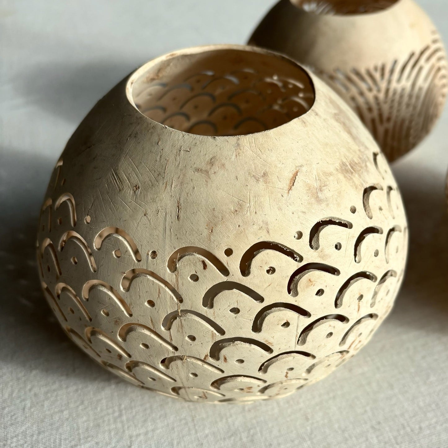 Waxinelichthouder Kokosnoot - Flore