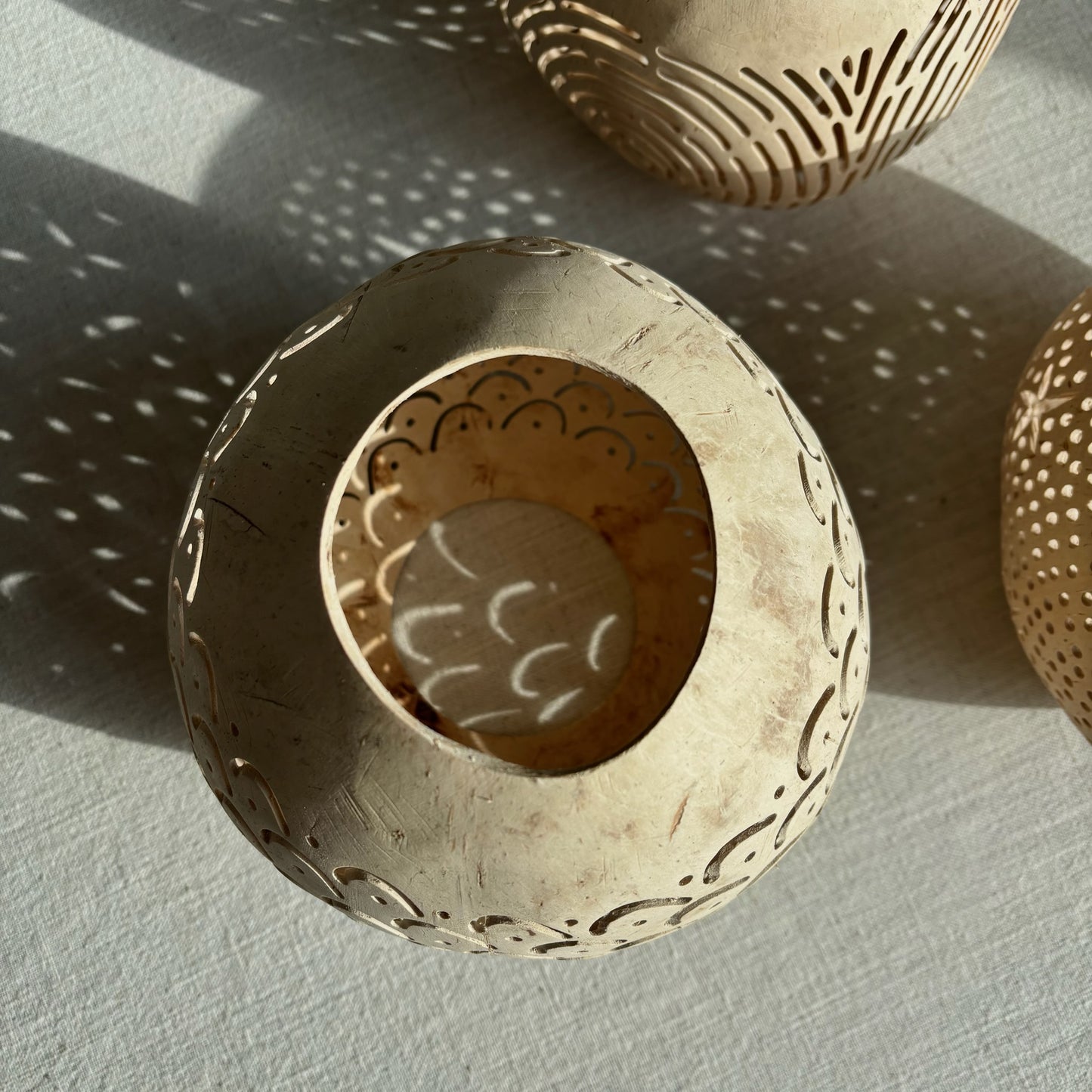 Waxinelichthouder Kokosnoot - Flore