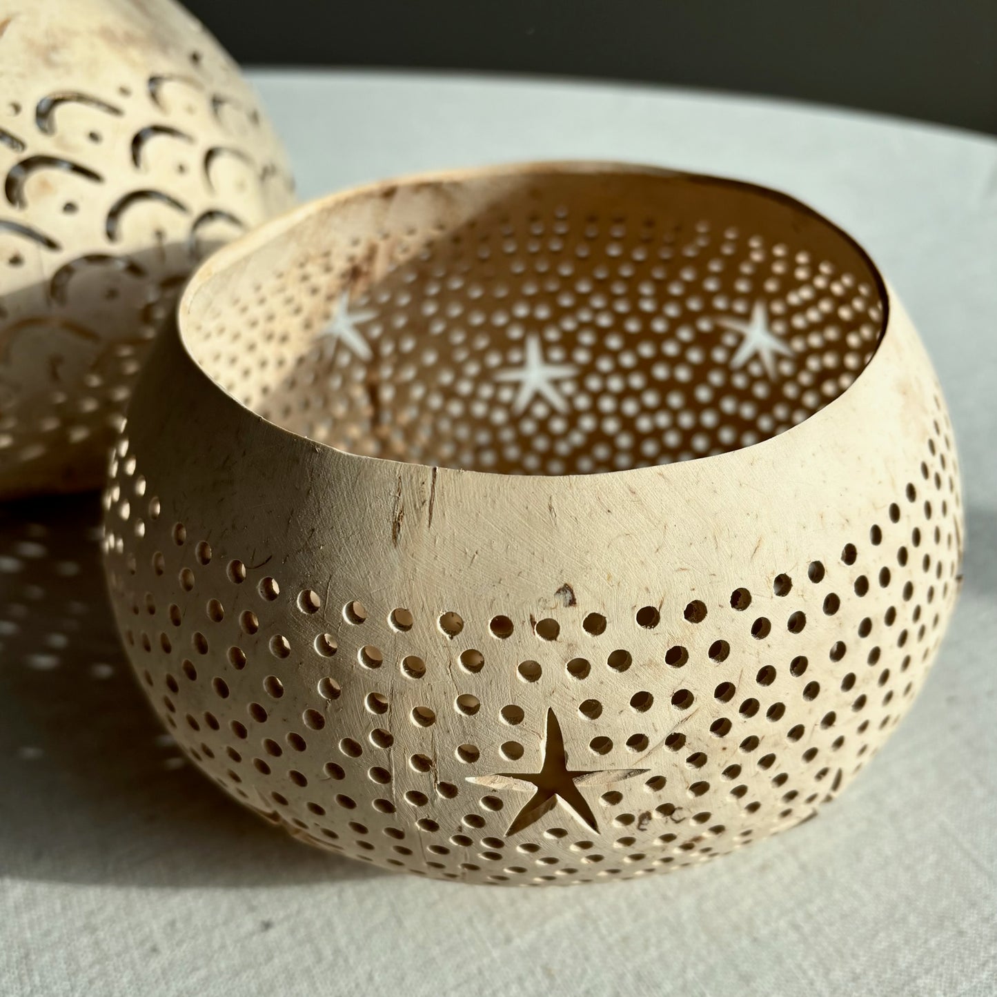 Waxinelichthouder Kokosnoot - Sterre