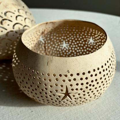 Waxinelichthouder Kokosnoot - Sterre