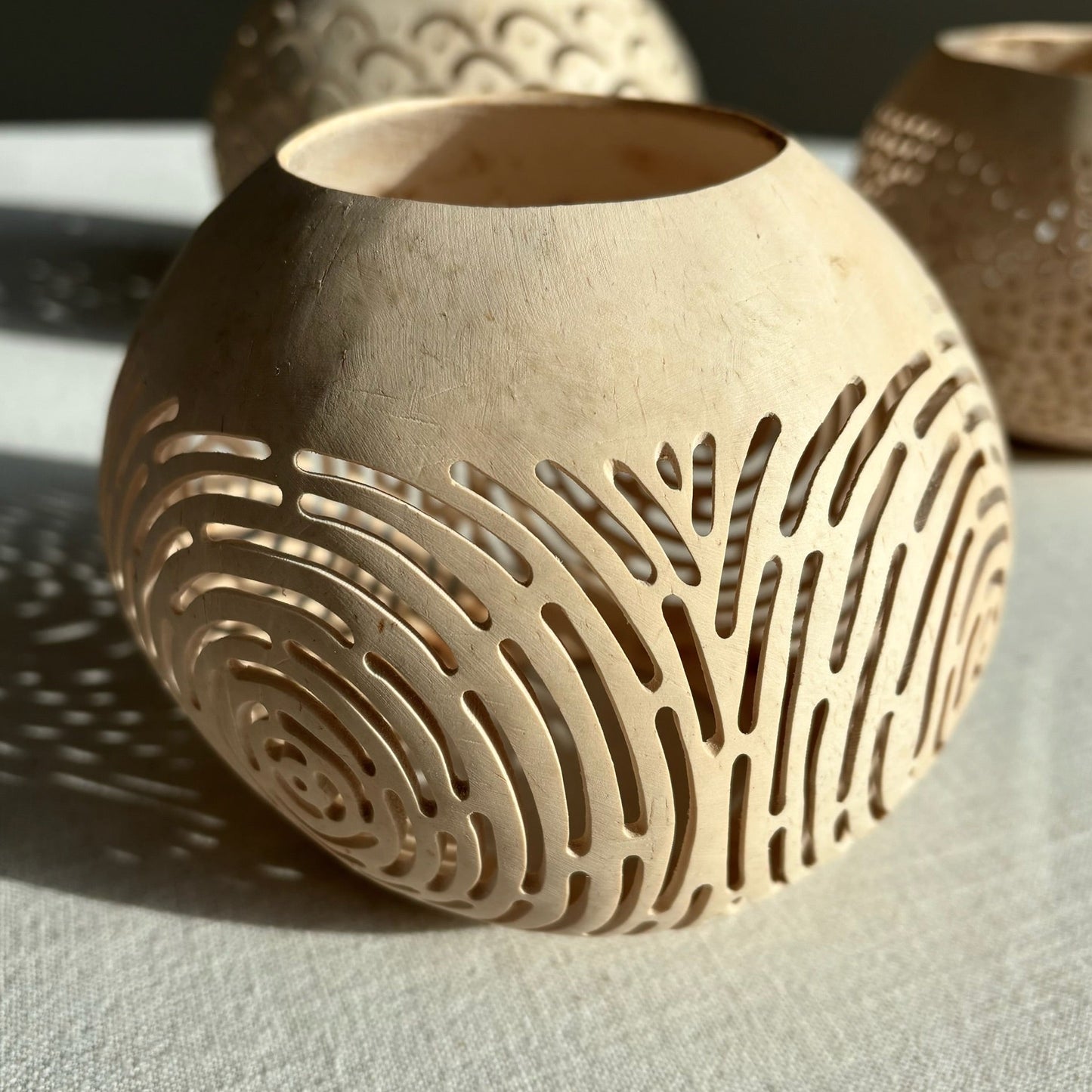 Waxinelichthouder Kokosnoot - Vera